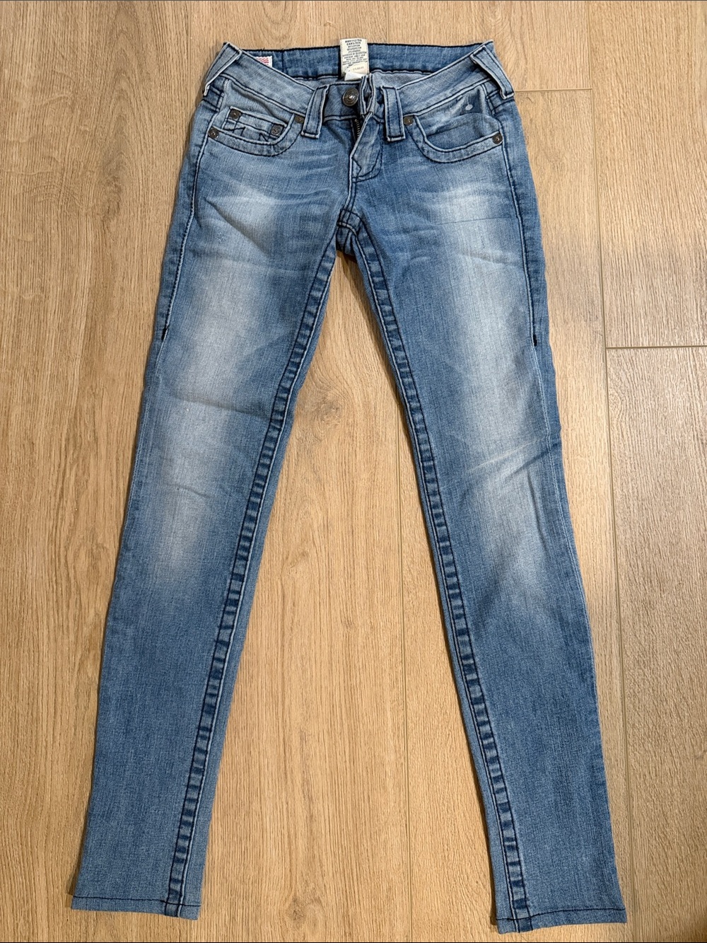 True Religion Women's Faded Blue Skinny Jeans